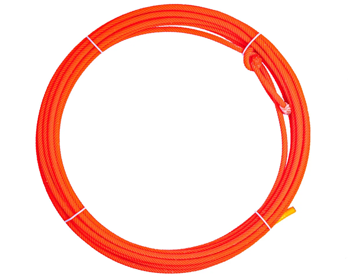 Neon orange Ranch Rope 6 Strand coiled