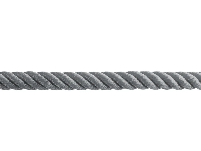 Close view of the 4 strand lay of the Ranch Rope Coil Gray