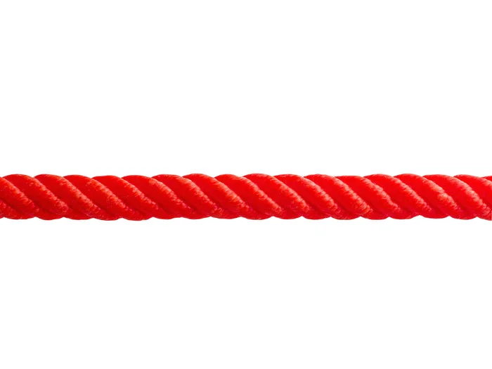 Close view of the 4 strand lay of the Ranch Rope Coil Orange