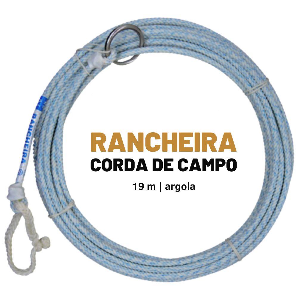 Corda Rancheira 4T de 19 m, azul-clara, com argola