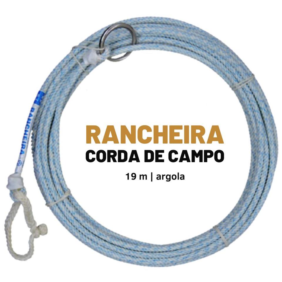 Corda Rancheira 4T de 19 m, azul-clara, com argola