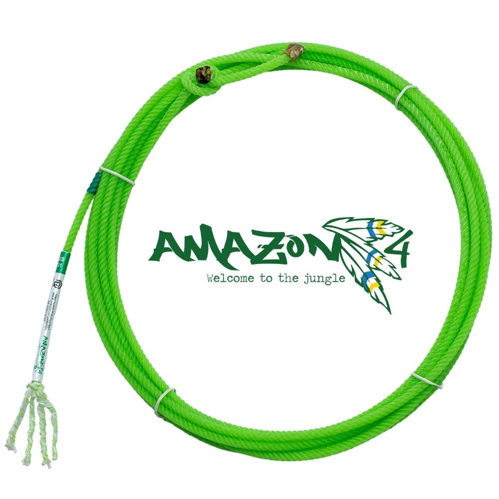 Corda de laço Amazon 4, 4 tentos, verde, enrolada