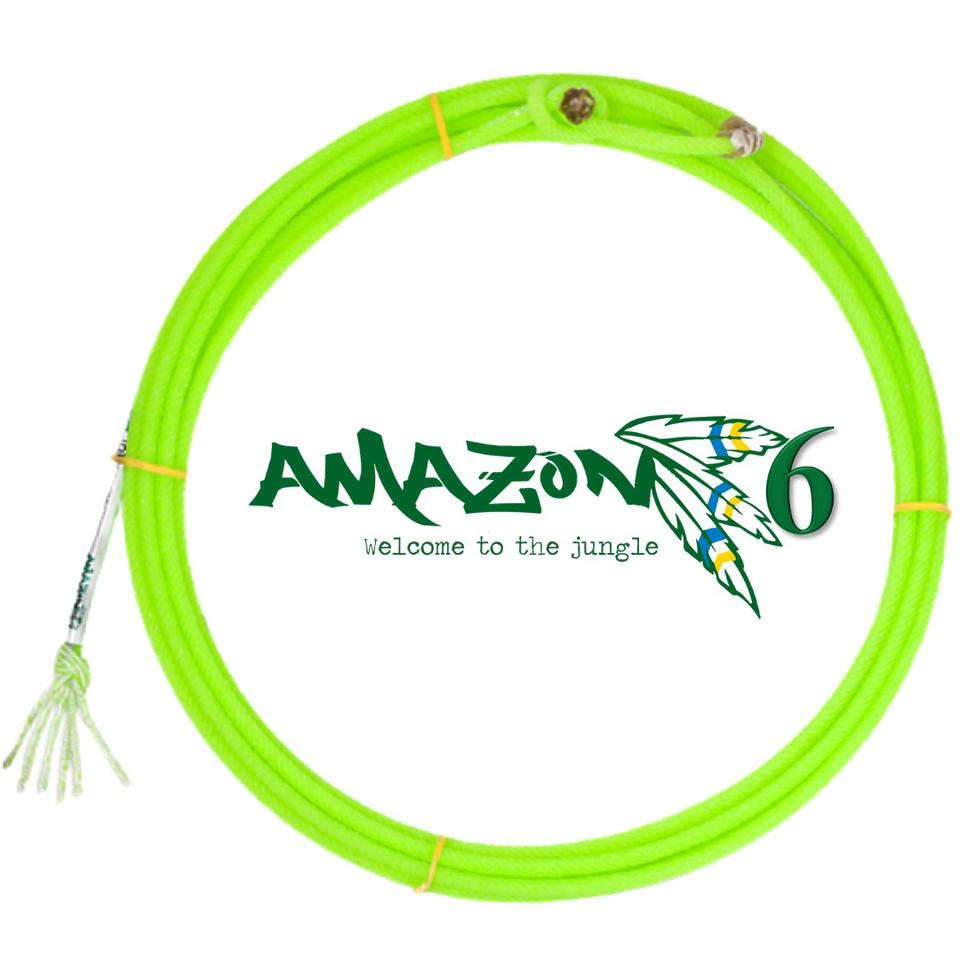 Corda de laço Amazon 6, 6 tentos, verde-limão, enrolada