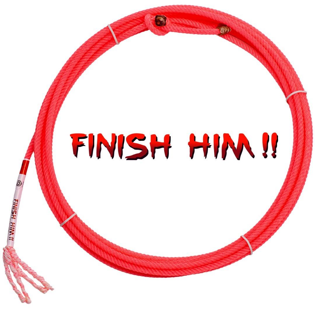 Corda de laço Finish Him, 4 tentos, vermelha, enrolada
