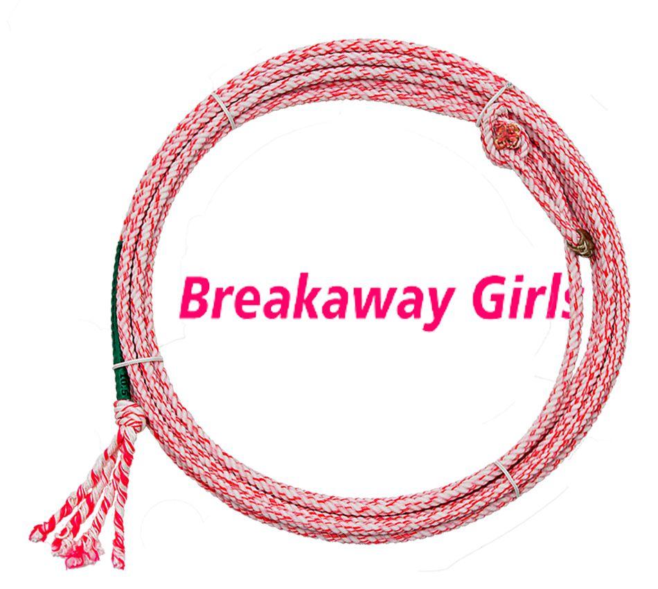 Corda Breakaway Girls 4 tentos, rosa e branca, enrolada