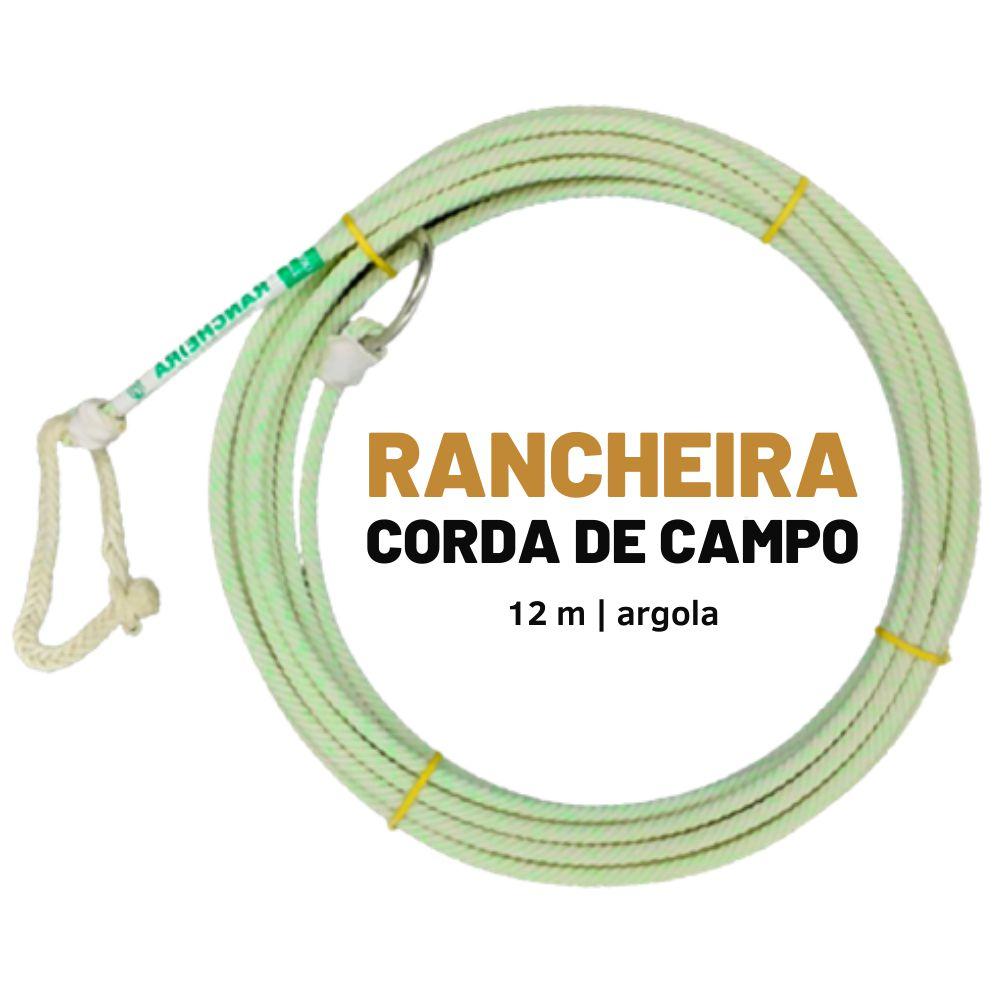 Corda Rancheira 4T de 12 m, verde-clara, com argola