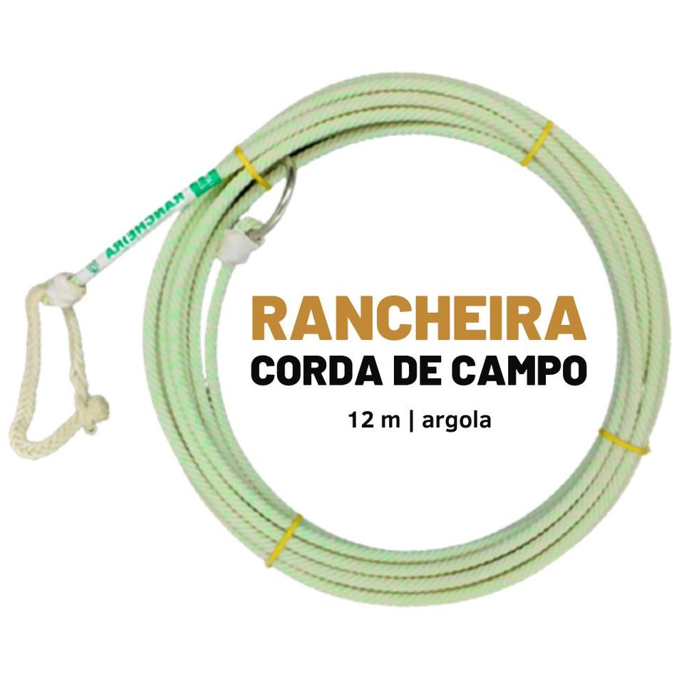 Corda Rancheira 4T de 12 m, verde-clara, com argola